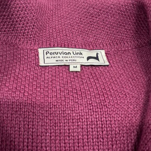 Maroon Peruvion Link Alpaca Collection button up Cardigan women’s size M - Picture 7 of 7